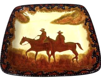 Hand Painted Western Plains Platter