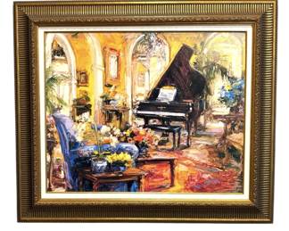 The Music Room Print wGold Frame