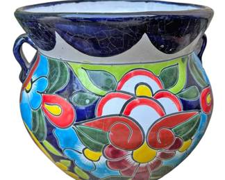 Talavera Style Ceramic Planter