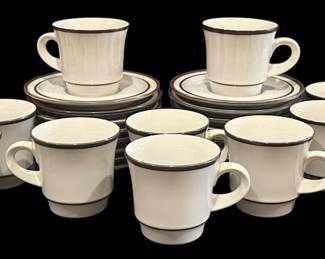 Noritake Stoneware Teacups Saucers