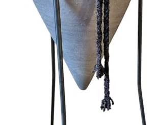 Light Gray Clay Cone Shaped Vase Stand