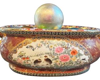 Chinese Satsuma Porcelain Foot Bath Pot