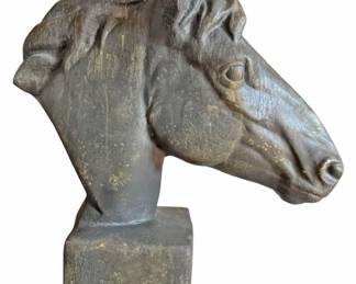 Dark Gray Horse Sculpture