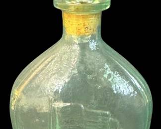 Liberty Eagle Green Glass Decanter