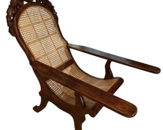 Colonial Plantation Lounge Cane Chair