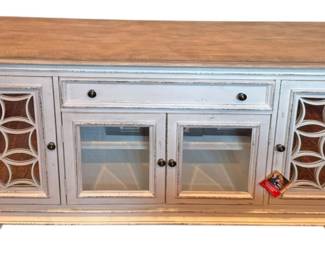 White Magnolia Manor TV Stand Hutch
