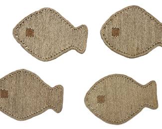4 Woven Fish Shaped Placemats