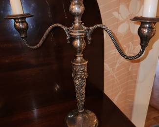 PAIR of sterling candlestick holders by Stieff