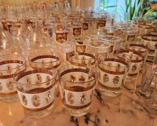 Vintage, MCM glassware, barware