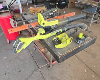 There are several more Ryobi tools, plus 4 batteries