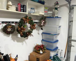 Christmas wreaths and decorations- more to come 