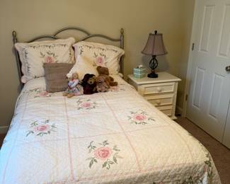 Full size bed and night stand