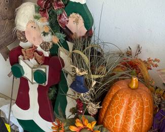 Large fall and Christmas decor