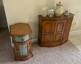 Small wooden stand, wooden cabinet, decor