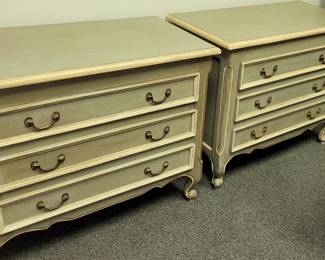 Pair of painted French chests