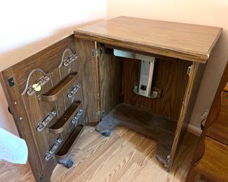 Sewing cabinet inside