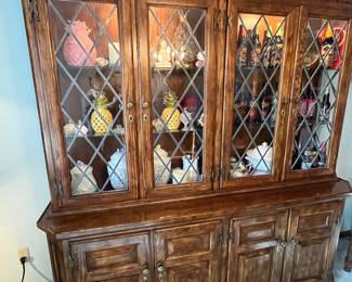 BEAUTIFUL CENTURY LIGHTED TWO DOOR HUTCH