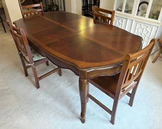 Wood dining room table