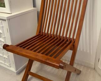 Mid-century modern teak folding chair