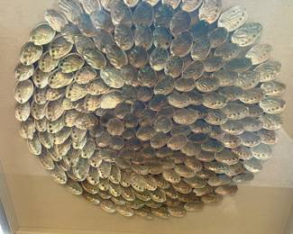 Abalone shell framed art