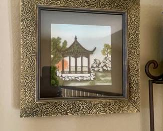 Vintage Asian box frame art