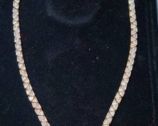 Suzanne Sommers 925 and CZ necklace