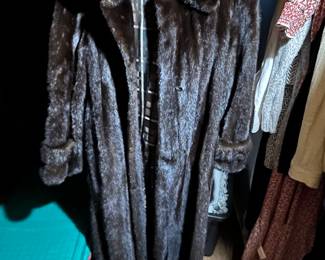 vintage Pierre Cardin black mink coat from Rosenthal Furs, Chicago