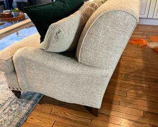 Arhaus sofa - beautiful neutral with nailhead trim - 87”L  x 41”d x 36”h