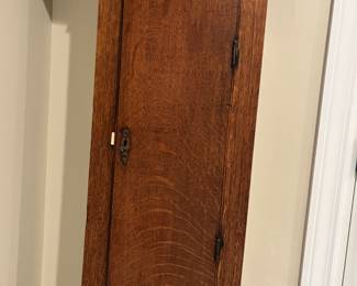 details of c. mid 1700s Thomas Sharp Clockmaker - Antique English long case clock - purchased in Wales in the 1960s