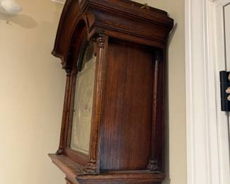 details of c. mid 1700s Thomas Sharp Clockmaker - Antique English long case clock - purchased in Wales in the 1960s