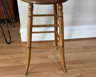 antique wood stool
