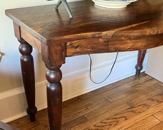 curved front console table