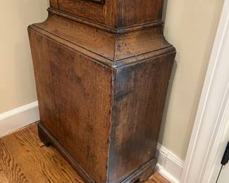 details of c. mid 1700s Thomas Sharp Clockmaker - Antique English long case clock - purchased in Wales in the 1960s