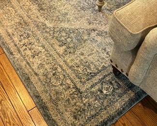 blue / gray / cream area rug