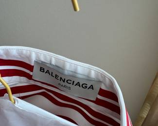 Balenciaga women's oversize shirt cut-out under arm