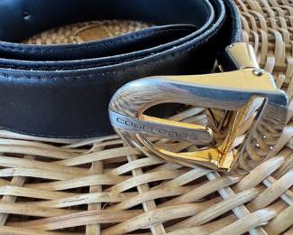 Courreges leather belt 