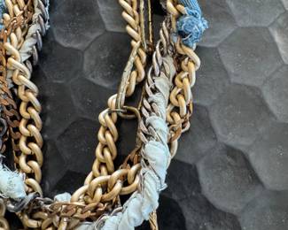 Mixed media multi-strand necklace