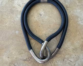 Balenciaga leather & silver necklace