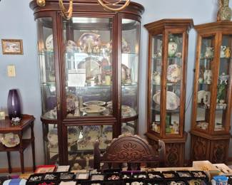 Beautiful cabinets packed with gorgeous pieces!  You will notice a large amount of small tables throughout the house  that can work in so many different rooms.