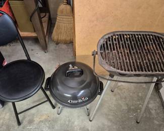 Two grills and a chair...first country song about this picture gets a dollar off their purchase. (yep it's late and I'm tired! LOL)