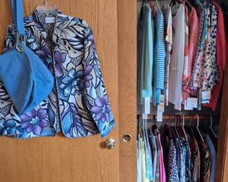 Third bedroom with women's new with tag clothes,