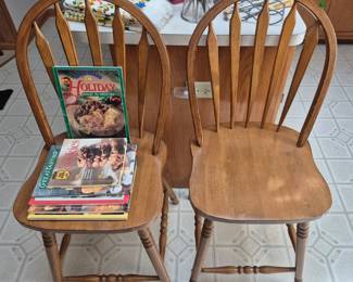 Counter height chairs.