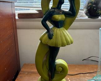 Vintage midcentury ballerina lamp