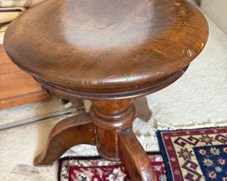 Antique organ stool