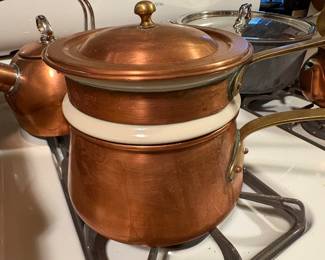 Copper double broiler