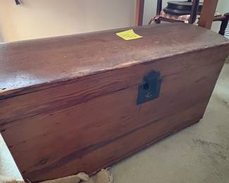 Antique wood chest 