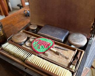 Antique grooming kit