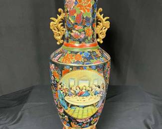 Satsuma Last Supper Floor Vase