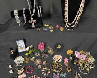 Costume Jewelry in Tones of PInk Purple