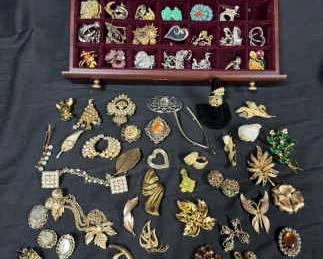 Costume Jewelry in Tones of Amber Gold